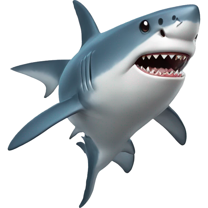Shark flying emoji