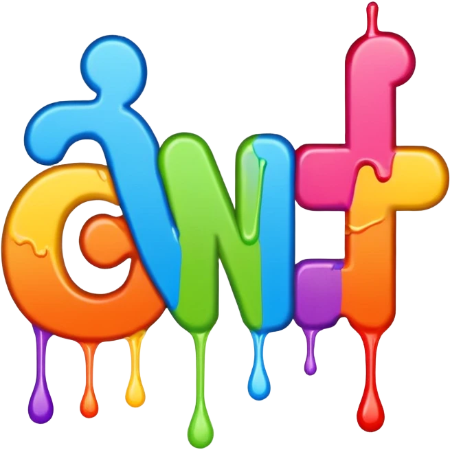 Сделай граффити, надпись "CNS" emoji