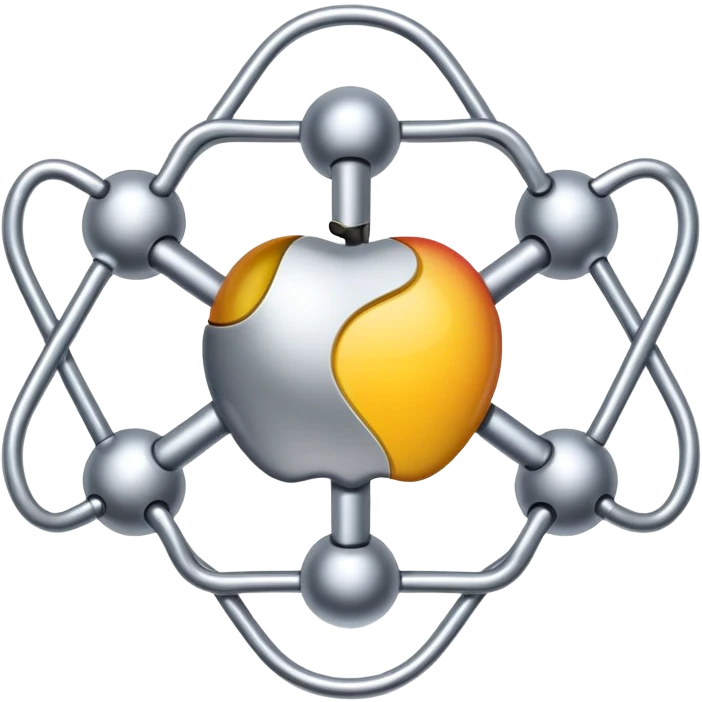 apple style emoji of a network node or junction, alternate version, representing a Knotenpunkt emoji