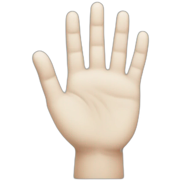 White hand with Six fingers emoji