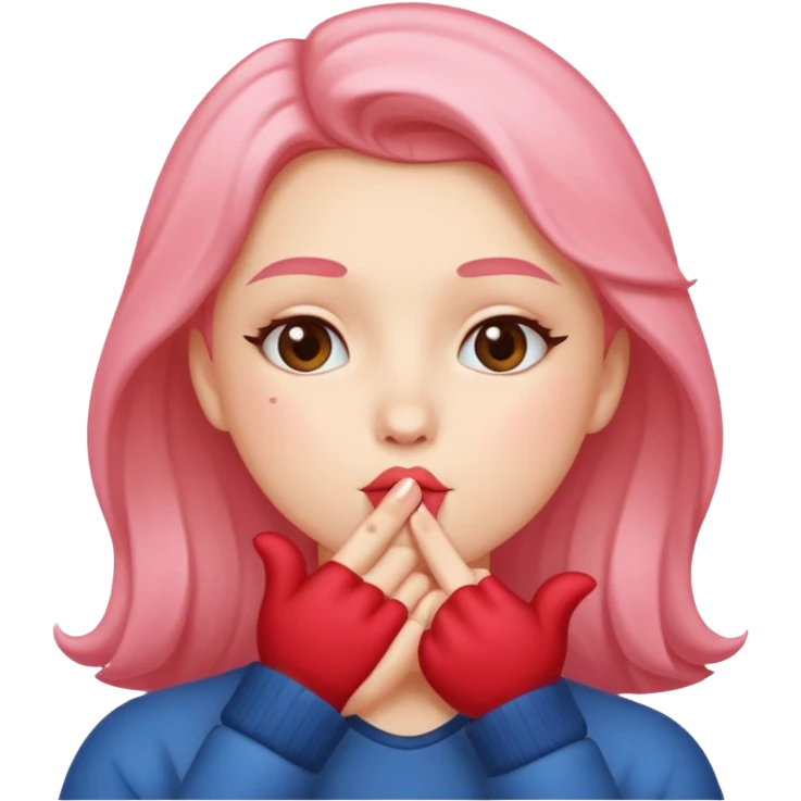 Blowing a kiss emoji