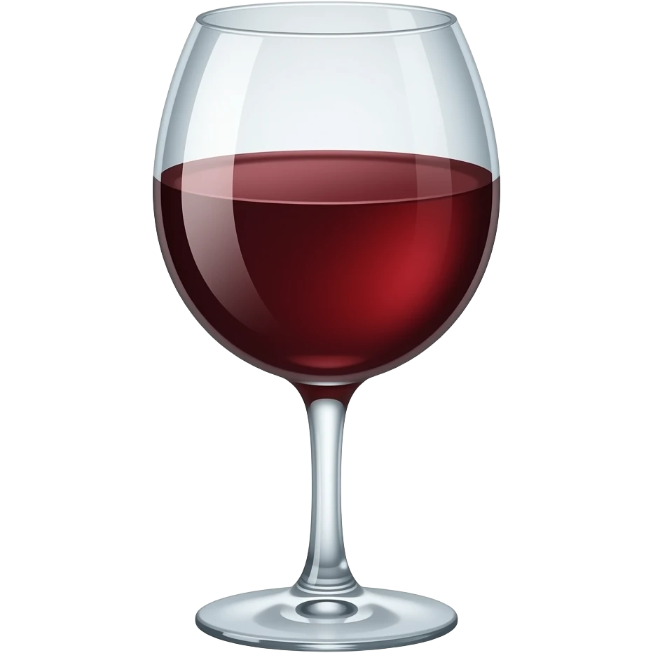 Wine in glass emoji
