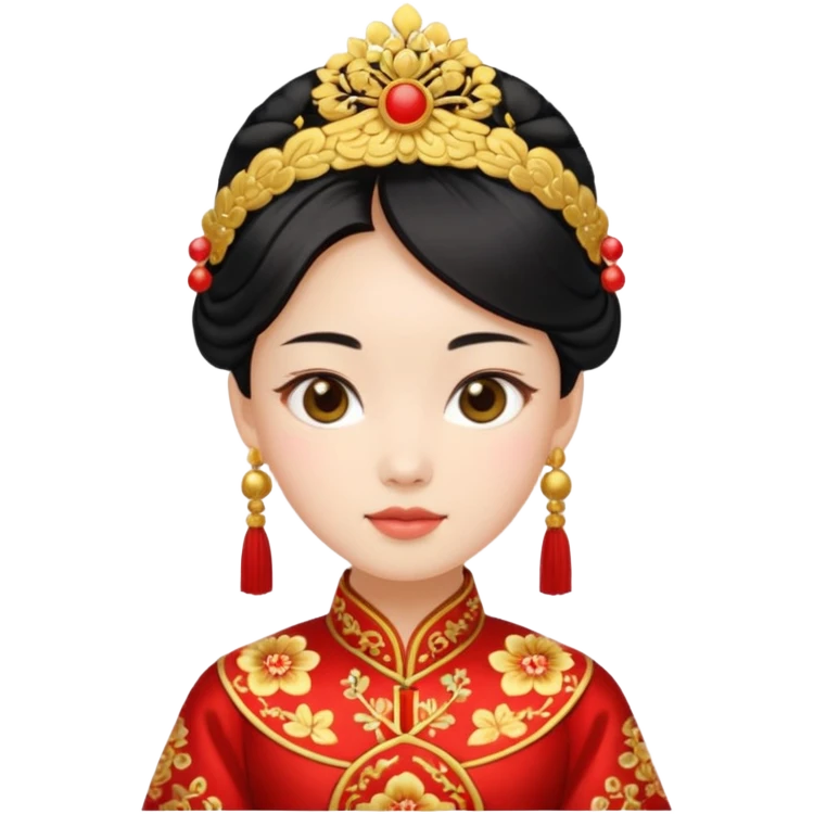 chinese girl in traditional costume emoji