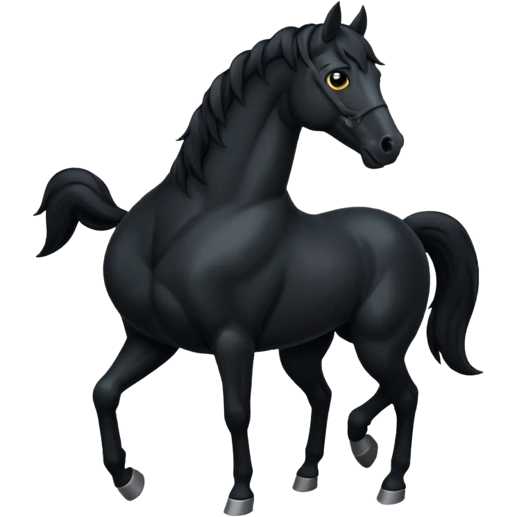 black horse black eyes emoji