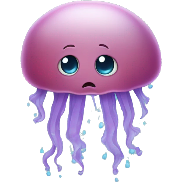very sad crying jellyfish  emoji