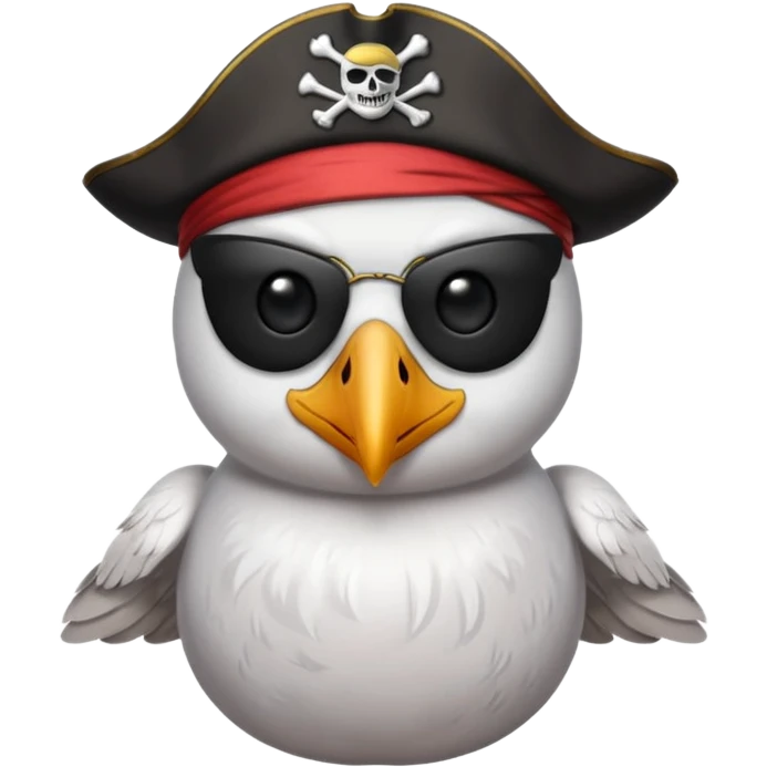 Pirate seagull emoji