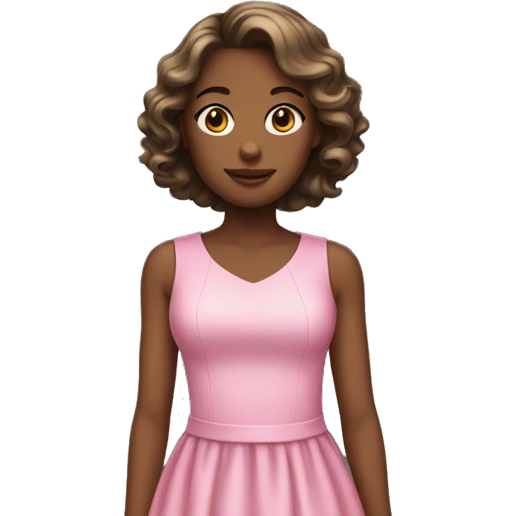 A girl in a pink dress emoji