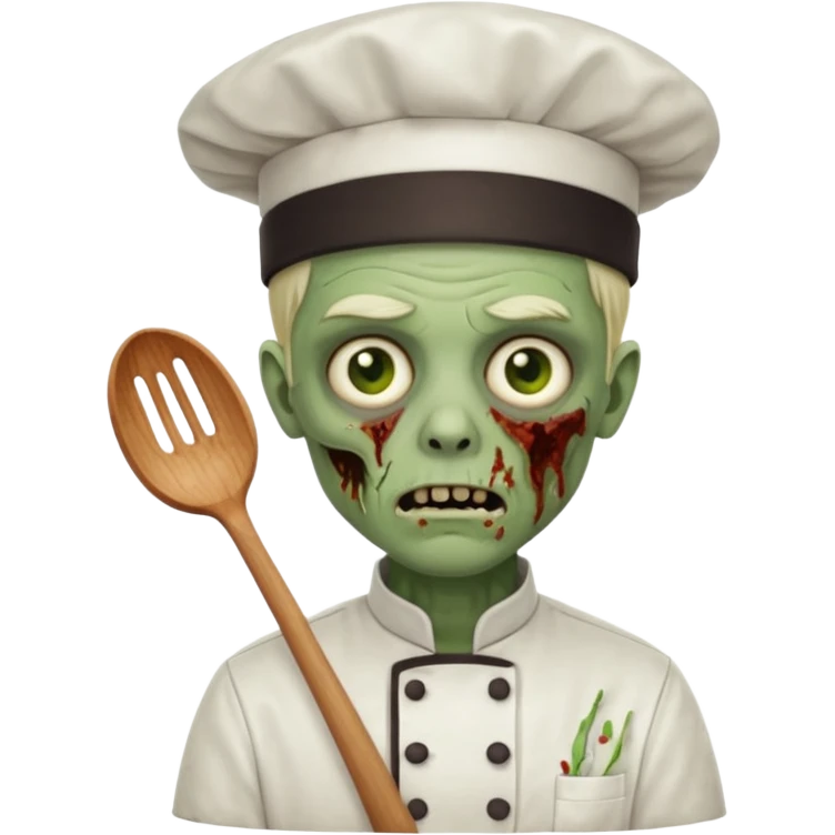 zombie wearing chef uniform emoji