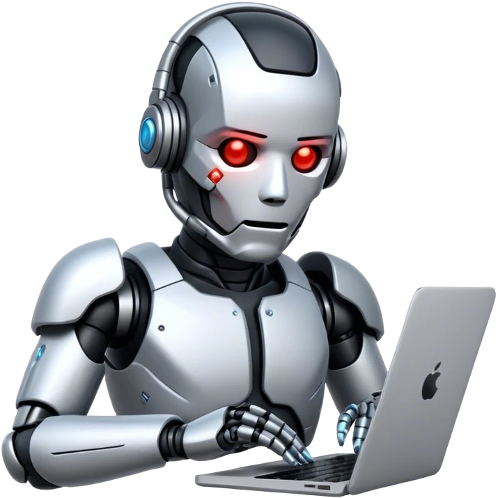 cyborg writing emoji