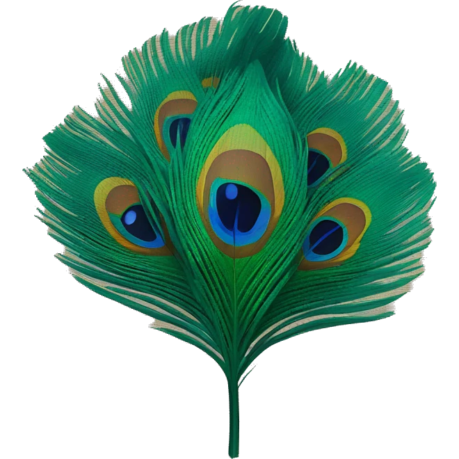 Peacock feather emoji