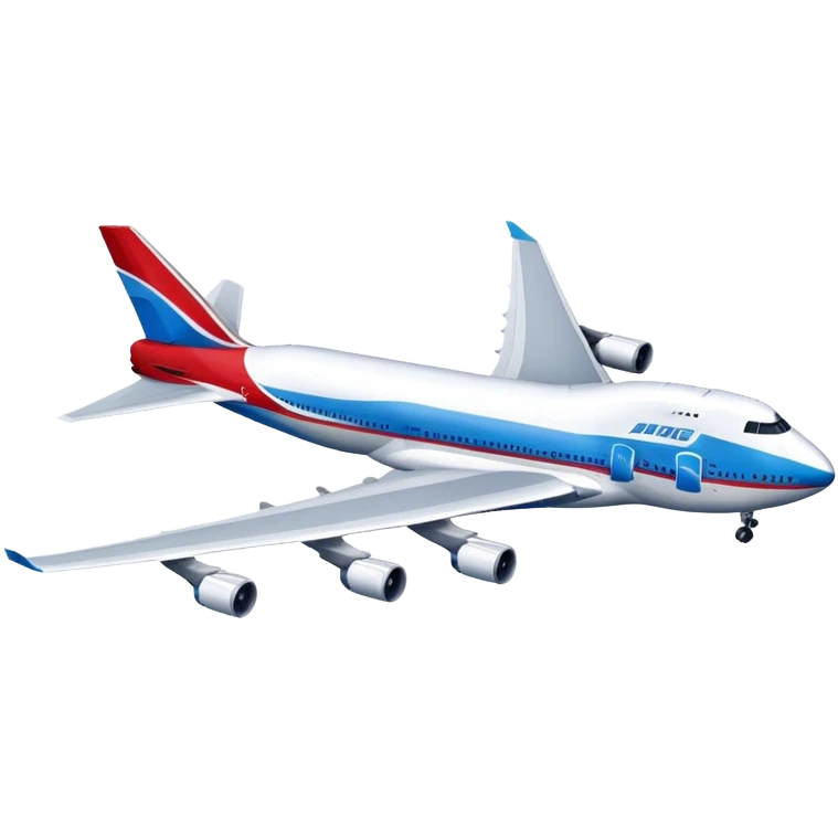 Boeing 747 - Boeing (Model Year: 2020) (Iconic colour: White with red and blue) emoji