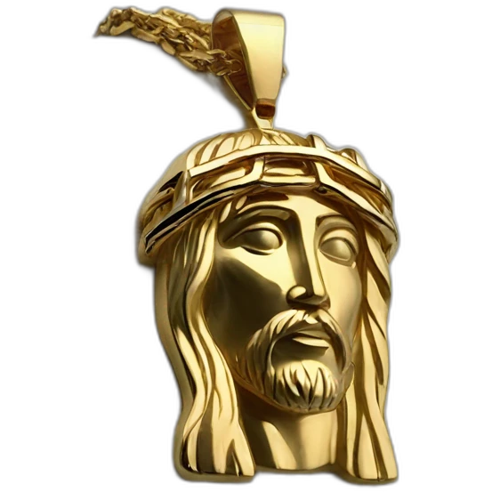 Jesus Piece gold chain 14k emoji