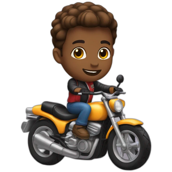 garcon sur moto emoji