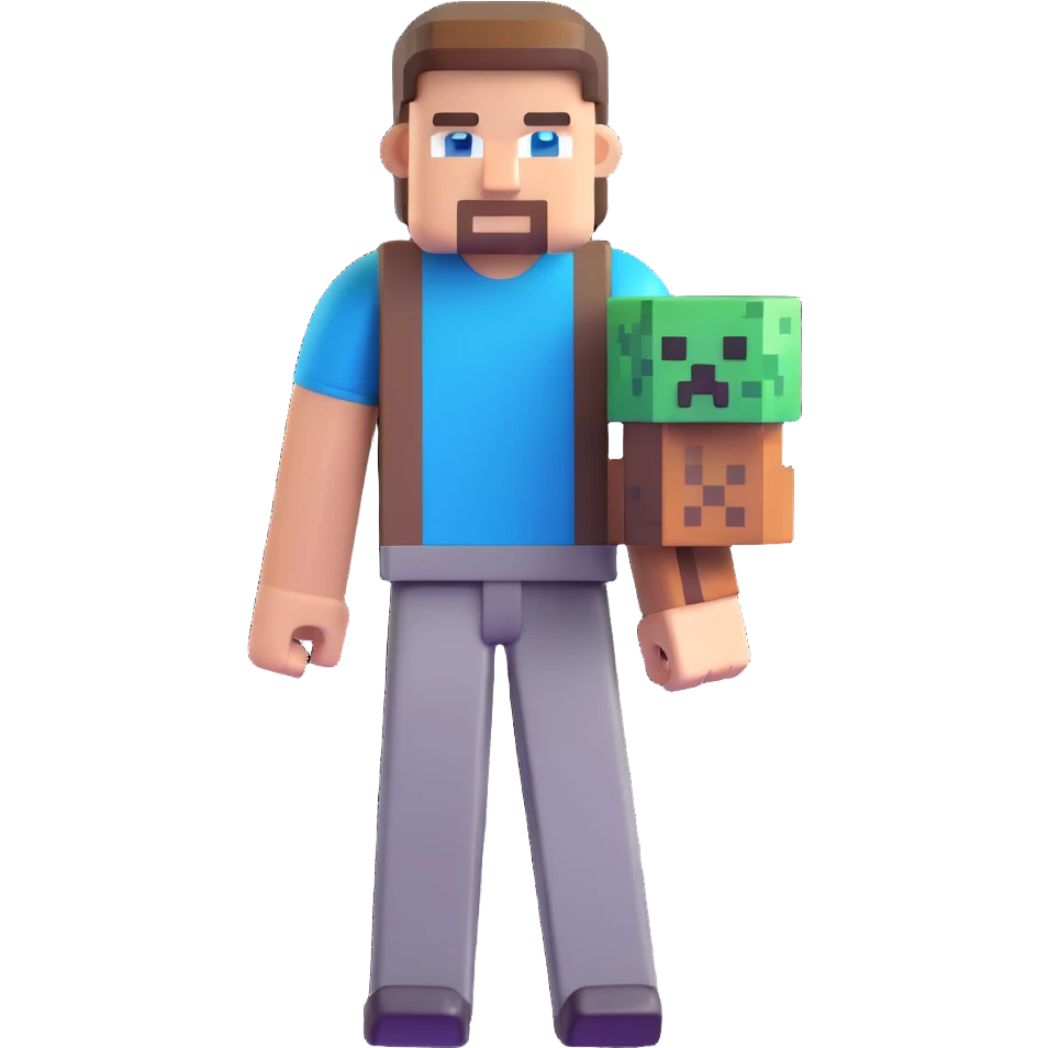 Minecraft Steve character emoji