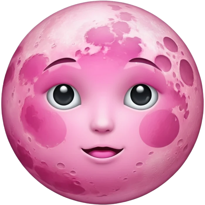 Pink moon emoji
