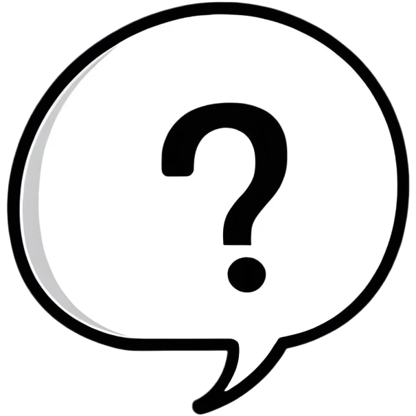 question mark in a speech bubble emoji