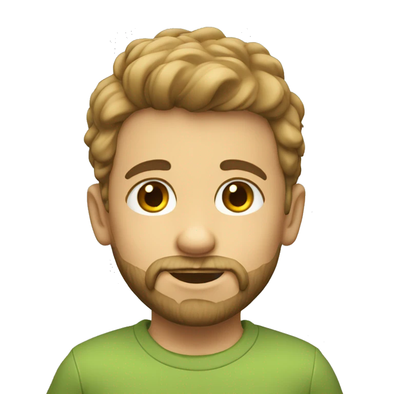 Niño con pelo rubio barbas de chivo emoji