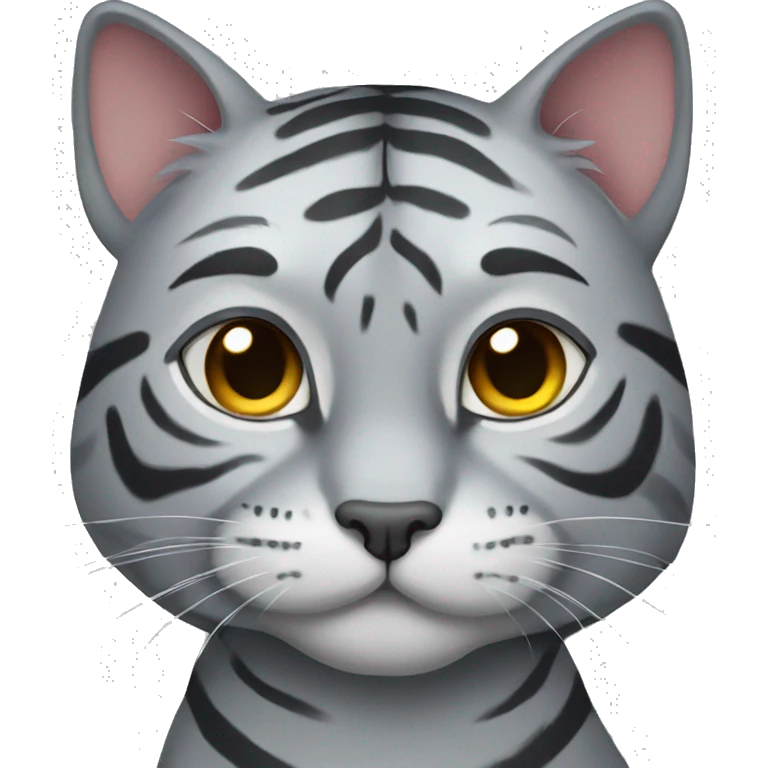 Grey tiger cat  emoji