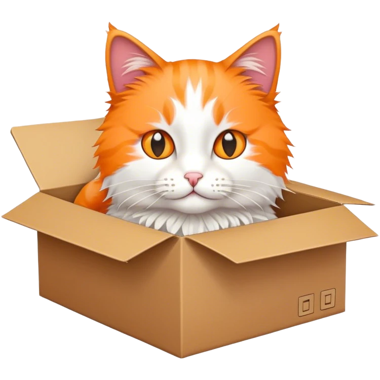 Cat in a shoebox  emoji