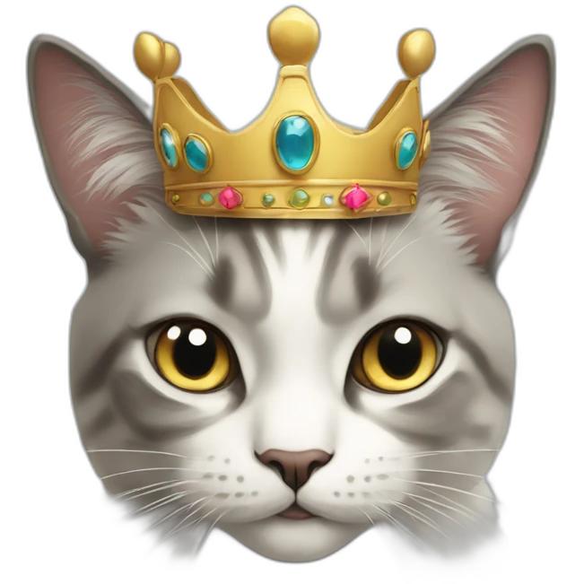 neva masquarade cat with a crown emoji