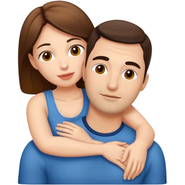 Woman sitting on husbands face emoji