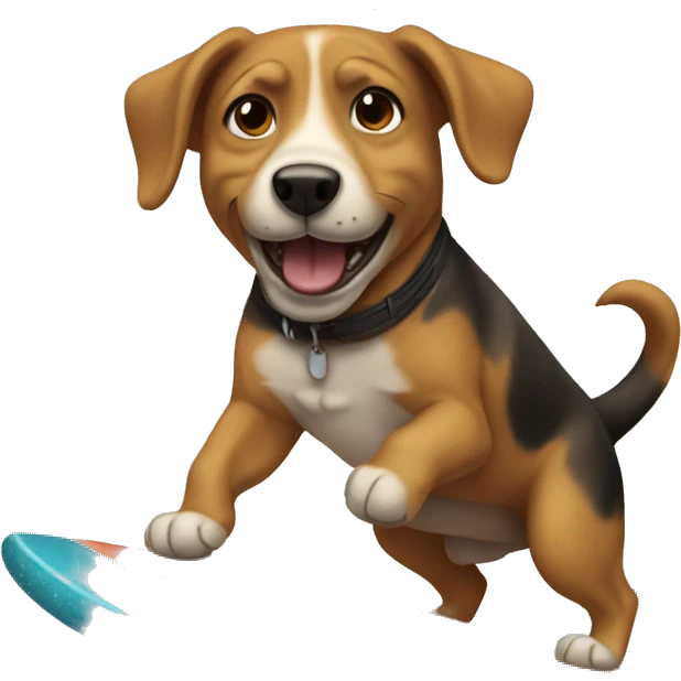 Perro surfeando emoji
