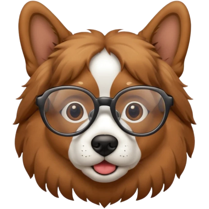 glasses on dog emoji