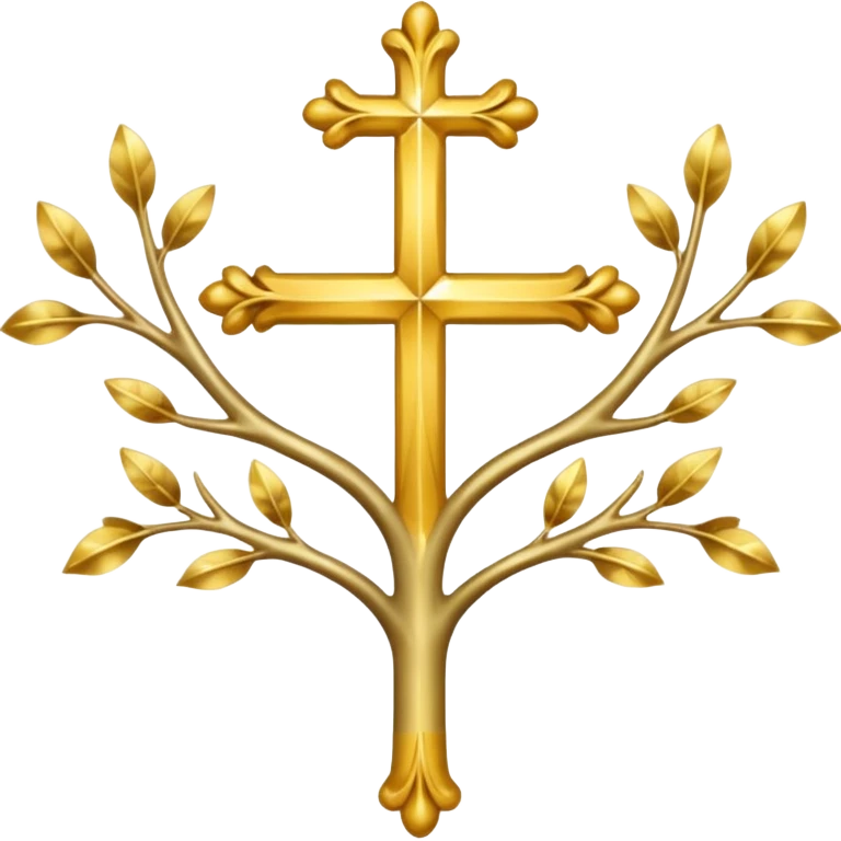 Croix chrétienne à trois branches  emoji
