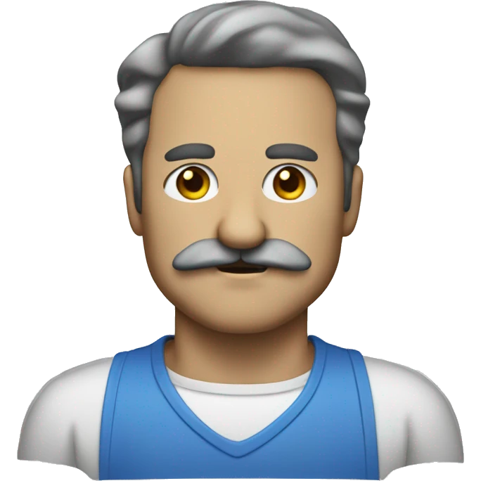 blueprint middle aged man with a moustache emoji