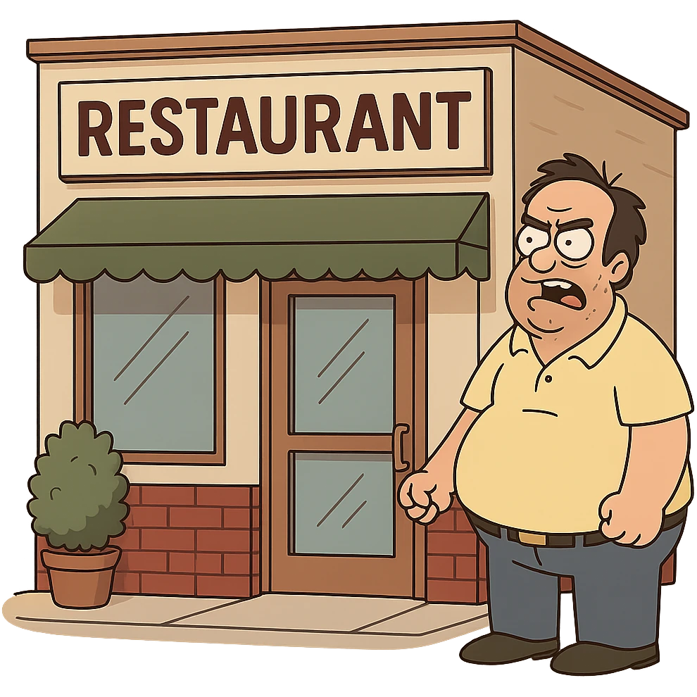 normal Italian restaurant exterior with clean lines, no special features emoji