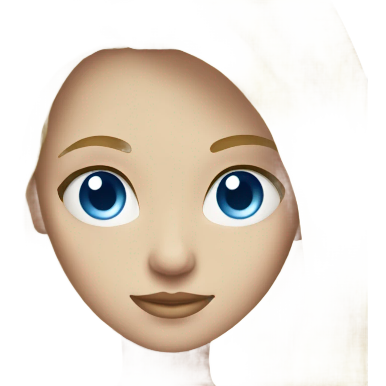 Blonde hair with blue eyes girl emoji