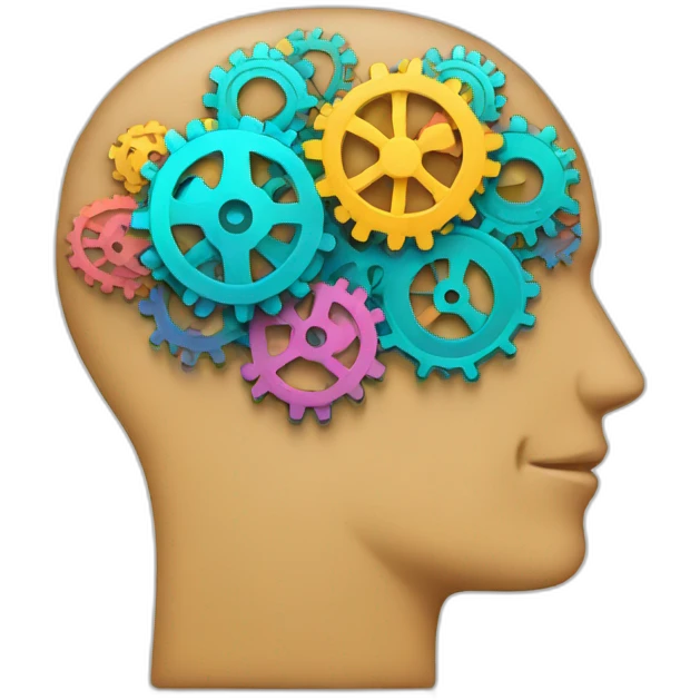 brain with gears emoji