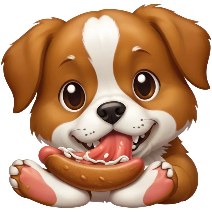 dog eating feet emoji