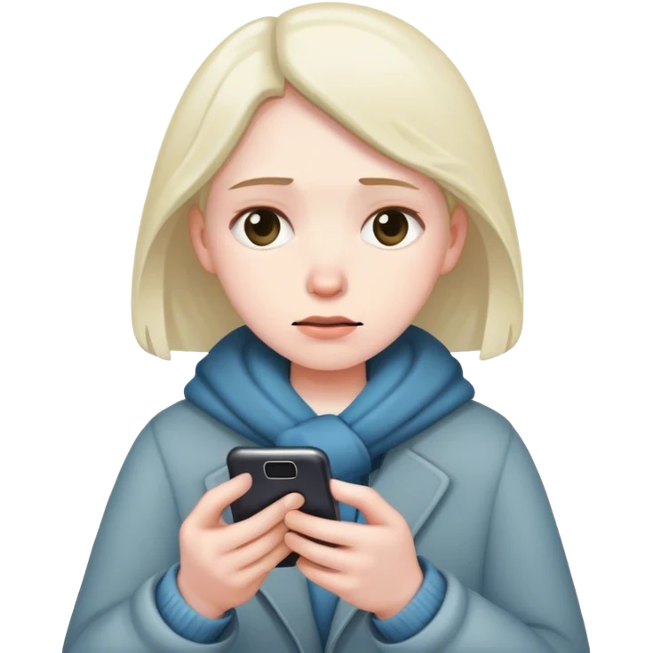 Fingers cold typing on phone  emoji