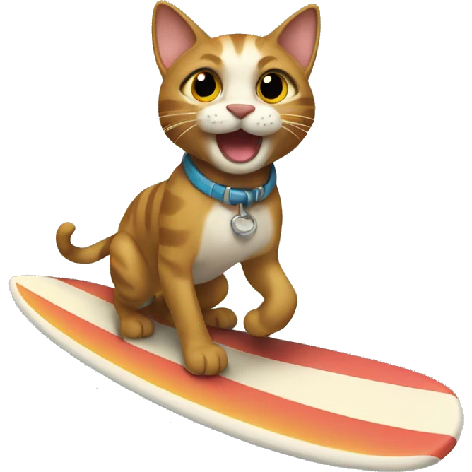 Gato surfando  emoji