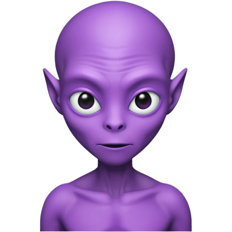 purple alien wear T-shirt emoji