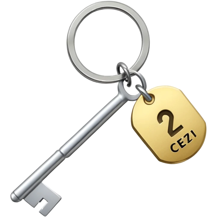 una llave con un llavero que diga century 21 emoji