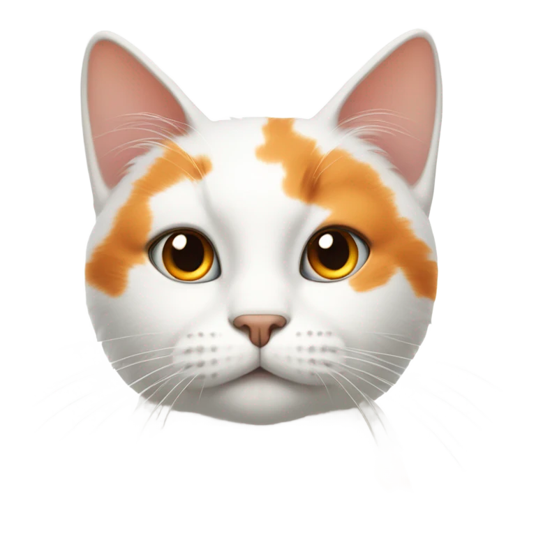 White cat with orange spots emoji