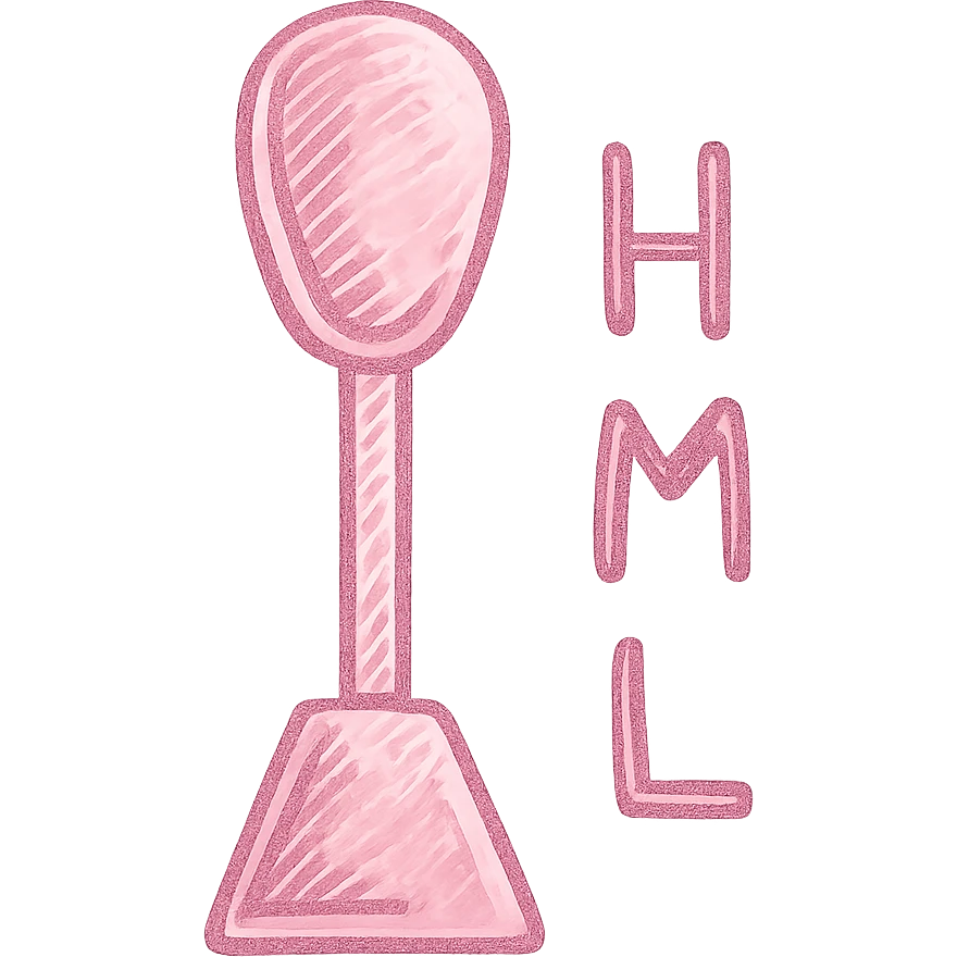 hand-drawn style pink gear stick with 3 settings icon emoji