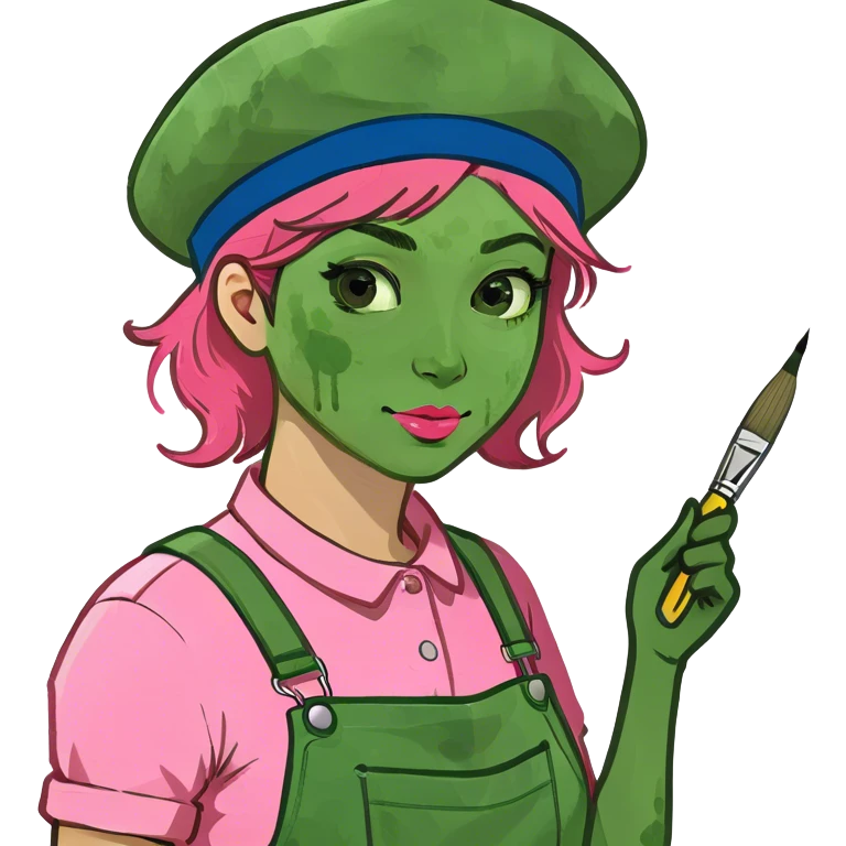 pink girl spam artist emoji