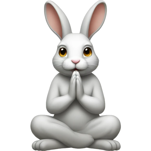 Rabbit praying nama emoji