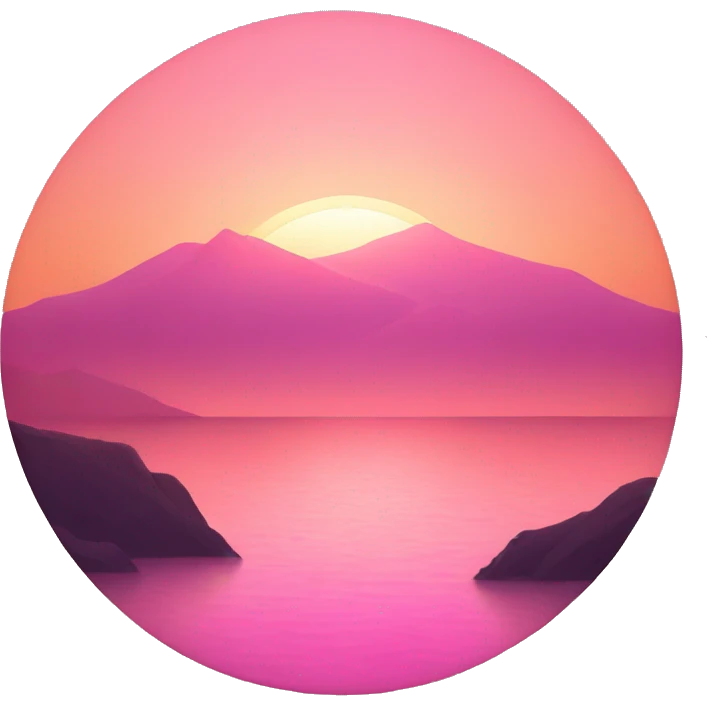 Pink toned sunset emoji