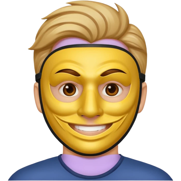 guy mask and smile  emoji