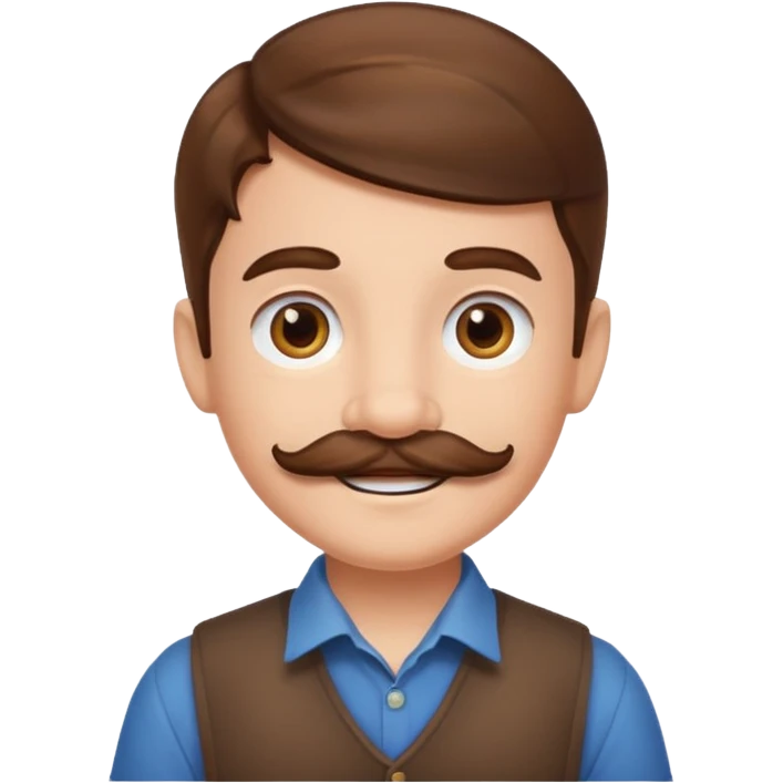 Child with mustache emoji