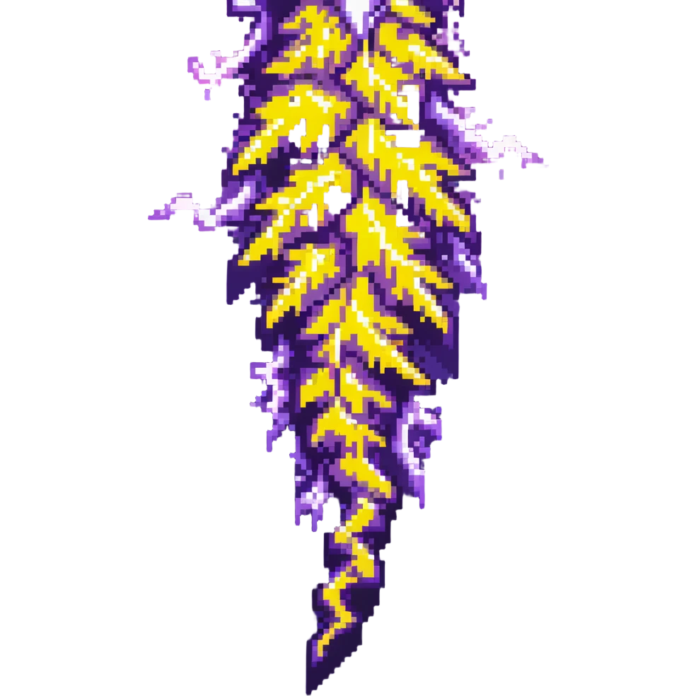 purple lightning with jagged edges, glowing effect emoji