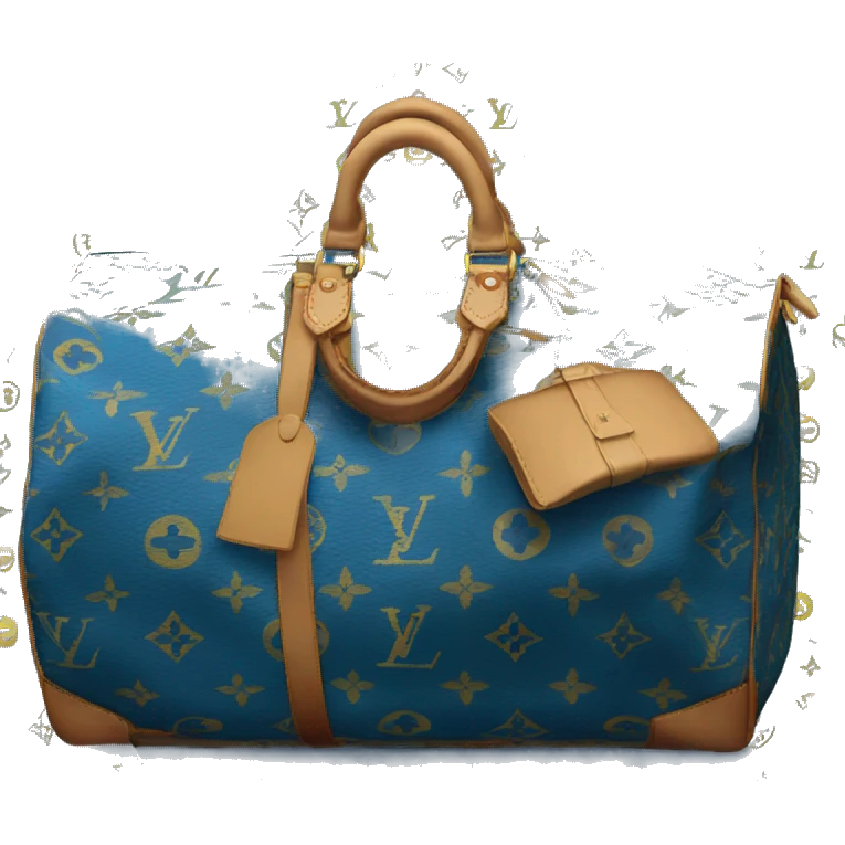 Blue louis vuitton keepall emoji