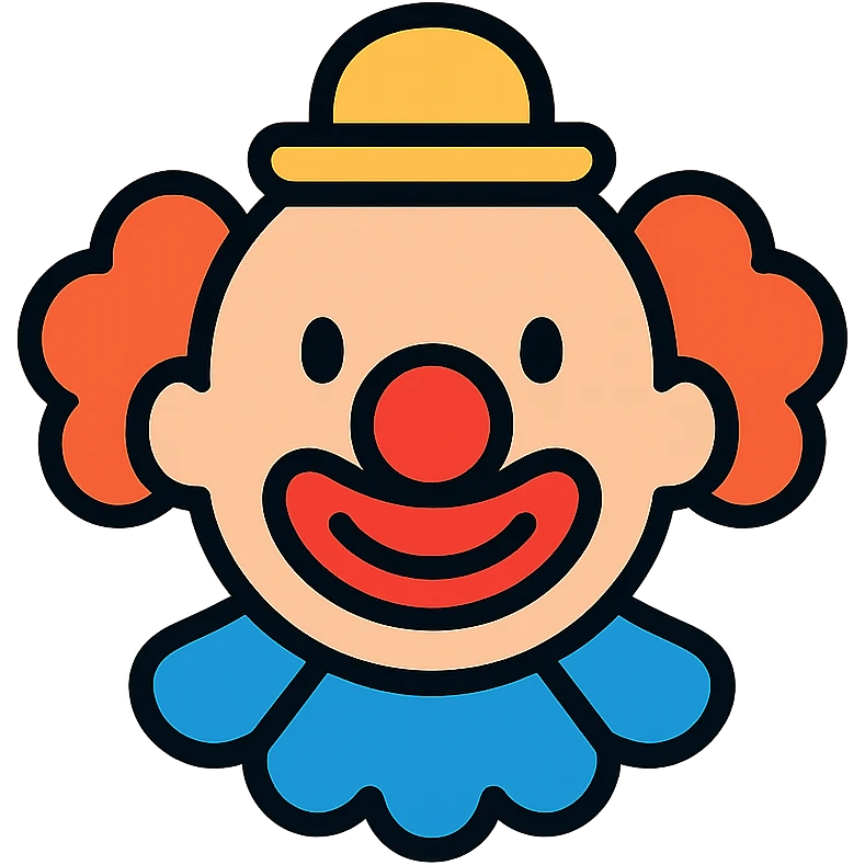 bright clown emoji