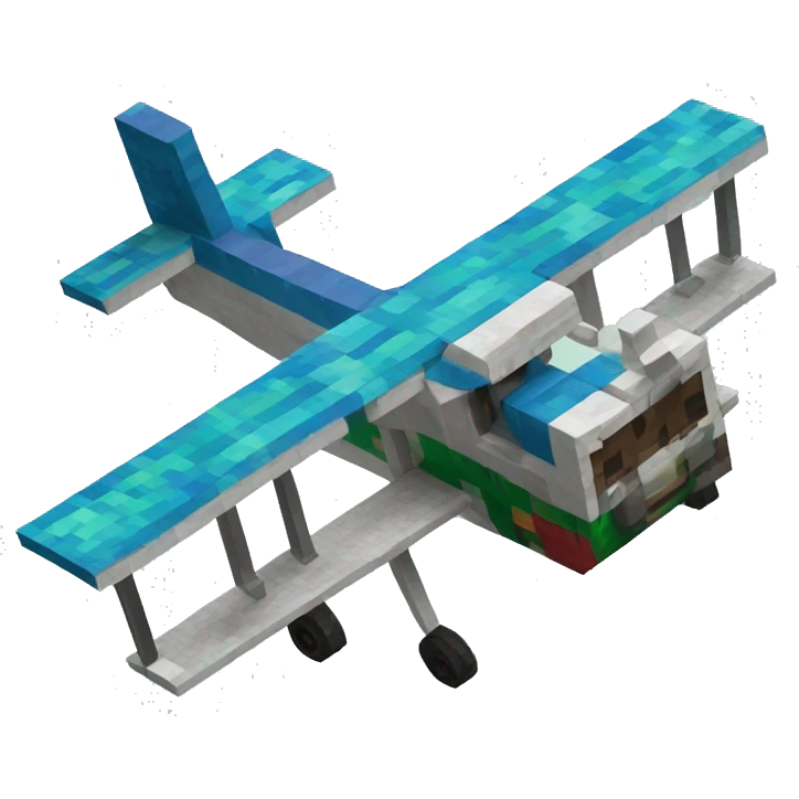 Plane being flown by minecraft creeper emoji