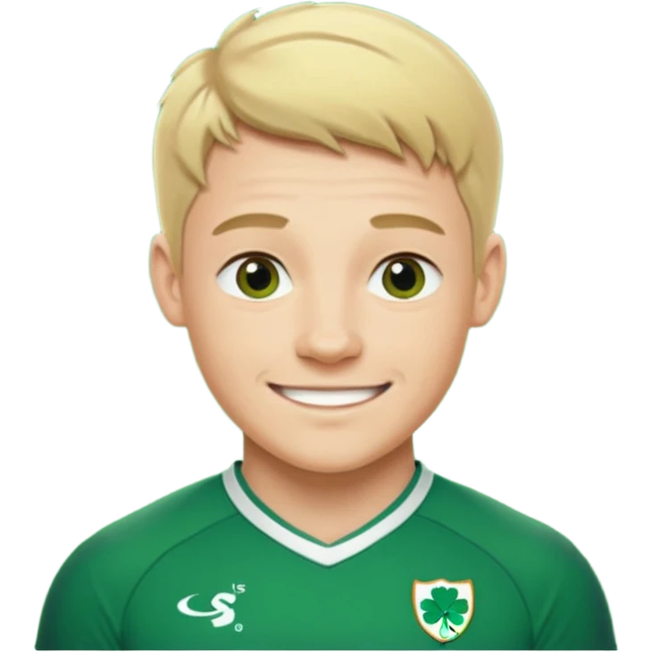 irish rugby player with very short blond hair emoji