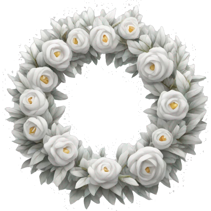 White wreath  emoji